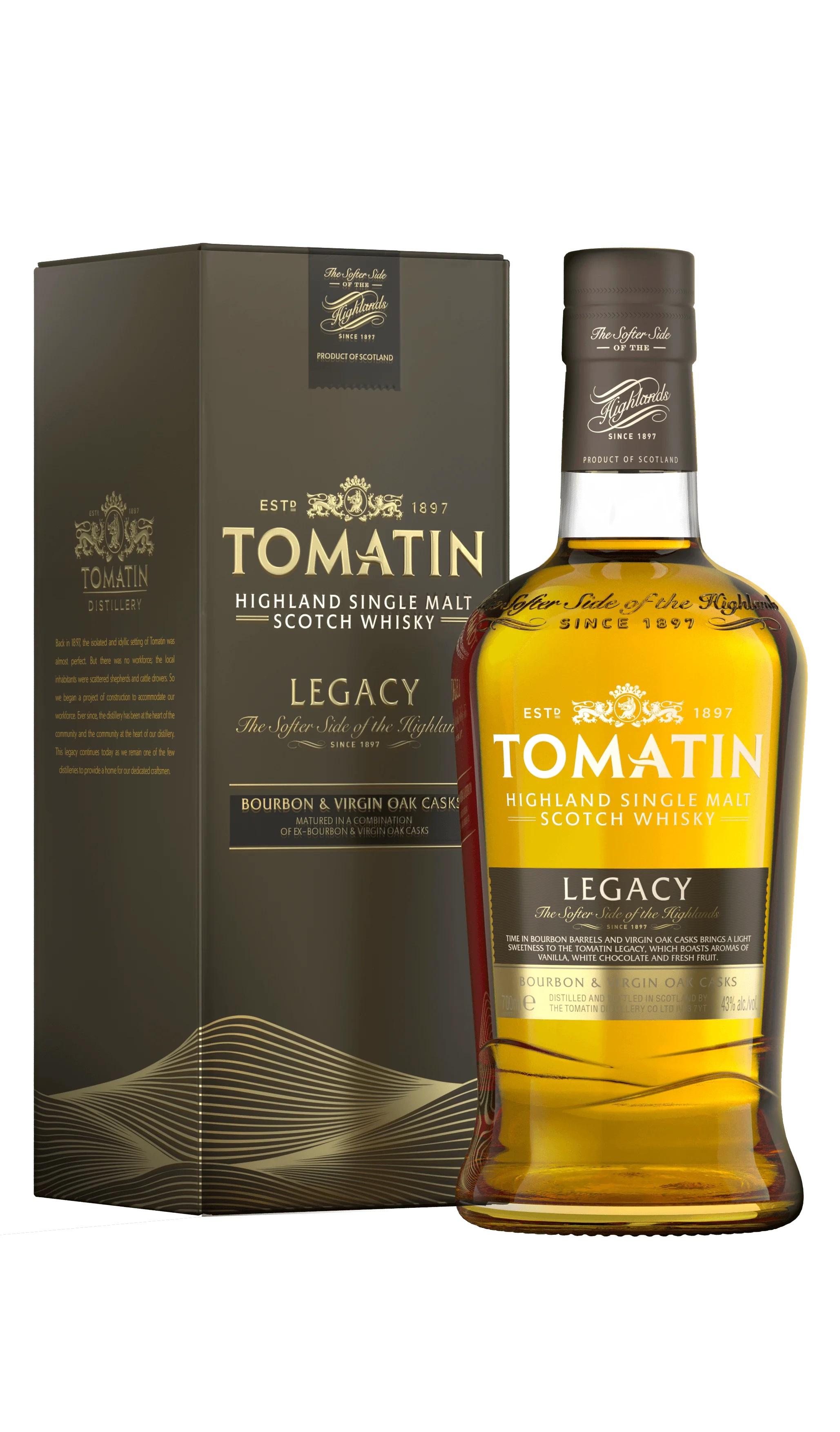 Highland Single Malt Scotch Whisky Tomatin Legacy